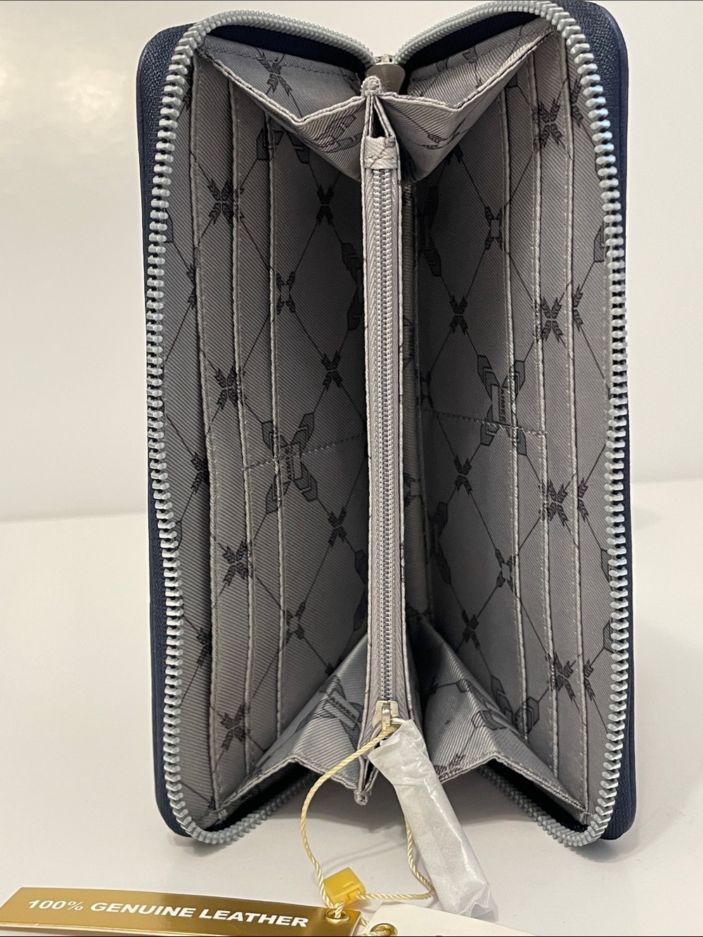 Aimee Kestenberg Deep Navy Leather Zip-around Wallet
